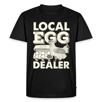 Support local egg traders - Men's Premium Organic T-Shirt - black - Front - Nico (187cm)