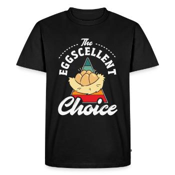 Support local egg traders - Men's Premium Organic T-Shirt - black - Front - Nico (187cm)