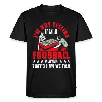 Joueurs de baby-foot et joueurs de baby-foot - T-shirt Premium bio Homme - noir - Devant - Nico (187cm)