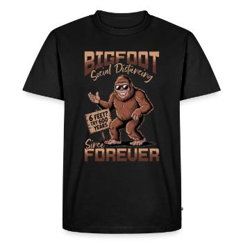 Bigfoot Sasquatch - T-shirt Premium bio Homme - noir - Devant - Nico (187cm)