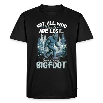 Bigfoot Sasquatch - T-shirt Premium bio Homme - noir - Devant - Nico (187cm)