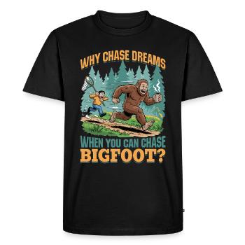 Bigfoot Sasquatch - T-shirt Premium bio Homme - noir - Devant - Nico (187cm)