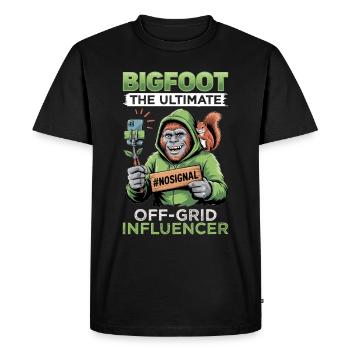 Bigfoot Sasquatch - T-shirt Premium bio Homme - noir - Devant - Nico (187cm)