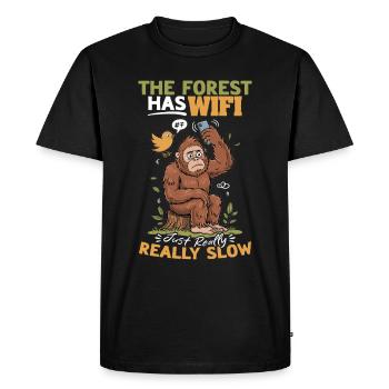 Bigfoot Sasquatch - T-shirt Premium bio Homme - noir - Devant - Nico (187cm)