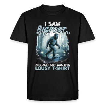 Bigfoot Sasquatch - T-shirt Premium bio Homme - noir - Devant - Nico (187cm)