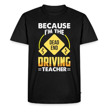 Driving School Driving Instructor - Men's Premium Organic T-Shirt - black - Front - Nico (187cm)