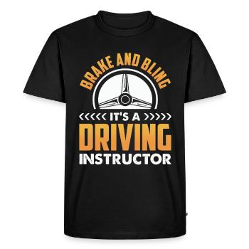 Instructeur de conduite en auto-école - T-shirt Premium bio Homme - noir - Devant - Nico (187cm)