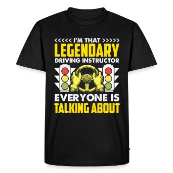 Driving School Driving Instructor - Men's Premium Organic T-Shirt - black - Front - Nico (187cm)