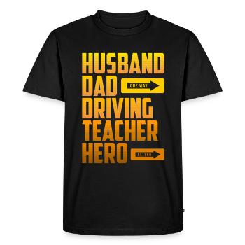 Driving School Driving Instructor - Men's Premium Organic T-Shirt - black - Front - Nico (187cm)