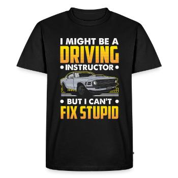 Driving School Driving Instructor - Men's Premium Organic T-Shirt - black - Front - Nico (187cm)