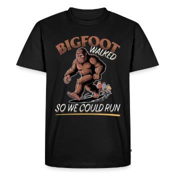 Bigfoot Sasquatch - T-shirt Premium bio Homme - noir - Devant - Nico (187cm)