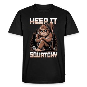 Bigfoot Sasquatch - T-shirt Premium bio Homme - noir - Devant - Nico (187cm)