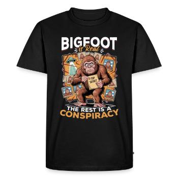 Bigfoot Sasquatch - T-shirt Premium bio Homme - noir - Devant - Nico (187cm)