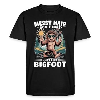 Bigfoot Sasquatch - T-shirt Premium bio Homme - noir - Devant - Nico (187cm)