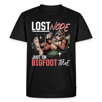 Bigfoot Sasquatch - T-shirt Premium bio Homme - noir - Devant - Nico (187cm)
