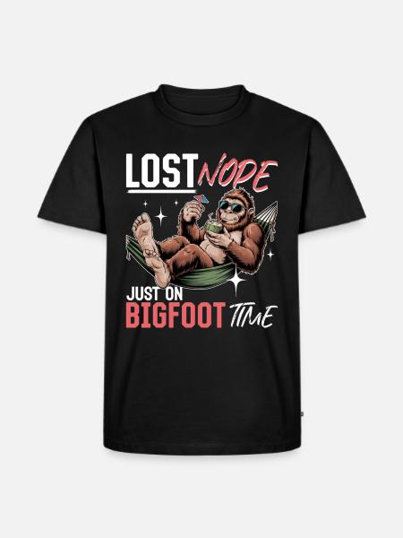 Bigfoot Sasquatch - Männer Premium Bio T-Shirt - Schwarz