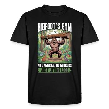 Bigfoot Sasquatch - T-shirt Premium bio Homme - noir - Devant - Nico (187cm)