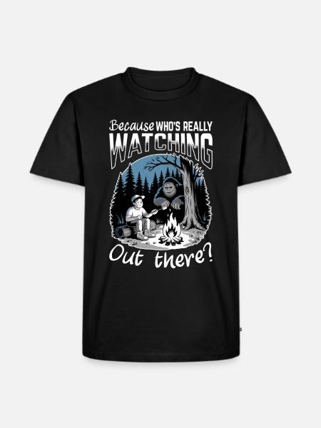 Bigfoot Sasquatch - Männer Premium Bio T-Shirt - Schwarz