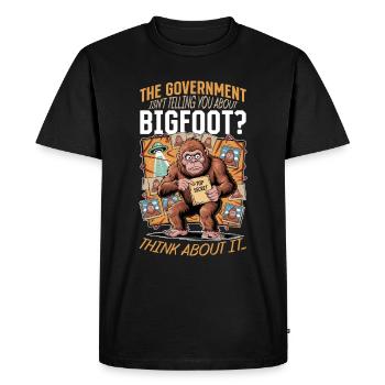 Bigfoot Sasquatch - T-shirt Premium bio Homme - noir - Devant - Nico (187cm)