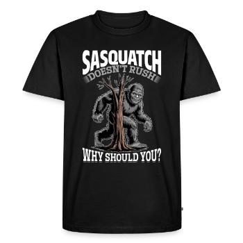 Bigfoot Sasquatch - T-shirt Premium bio Homme - noir - Devant - Nico (187cm)