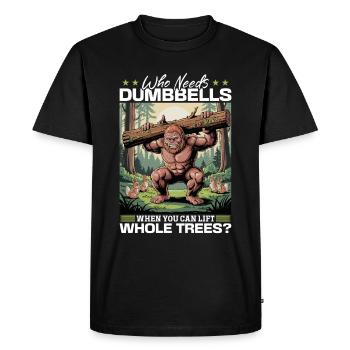 Bigfoot Sasquatch - T-shirt Premium bio Homme - noir - Devant - Nico (187cm)