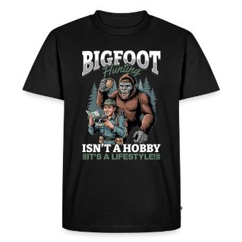 Bigfoot Sasquatch - T-shirt Premium bio Homme - noir - Devant - Nico (187cm)