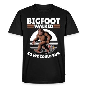 Bigfoot Sasquatch - T-shirt Premium bio Homme - noir - Devant - Nico (187cm)