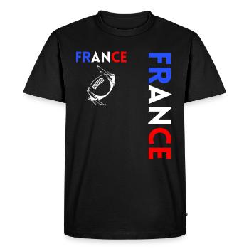 Rugby Joueur Fan Rugby Supporter la Rugby France - T-shirt Premium bio Homme - noir - Devant - Nico (187cm)