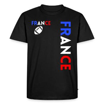 Rugby Joueur Fan Rugby Supporter la Rugby France - T-shirt Premium bio Homme - noir - Devant - Nico (187cm)