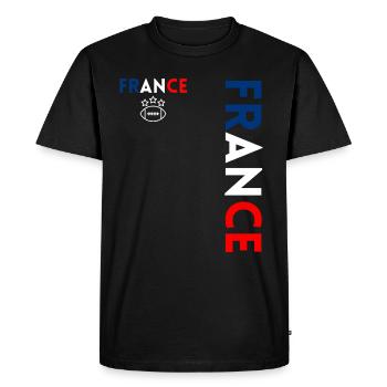 Rugby Joueur Fan Rugby Supporter la Rugby France - T-shirt Premium bio Homme - noir - Devant - Nico (187cm)