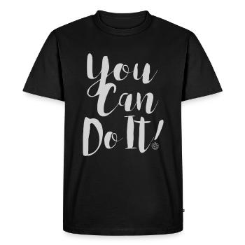 Tu peux le faire! Motivation - T-shirt Premium bio Homme - noir - Devant - Nico (187cm)
