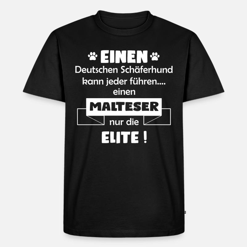 Malteser - Männer Premium Bio T-Shirt - Schwarz