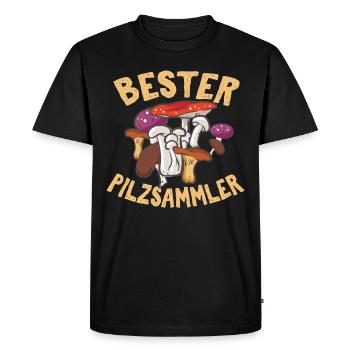 Best Mushroom Picker Mushrooms Collect Mushrooms Fly agaric - Men's Premium Organic T-Shirt - black - Front - Nico (187cm)