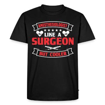 Anesthesie Technicien en anesthésie Anesthésiste Anesthésiste - T-shirt Premium bio Homme - noir - Devant - Nico (187cm)