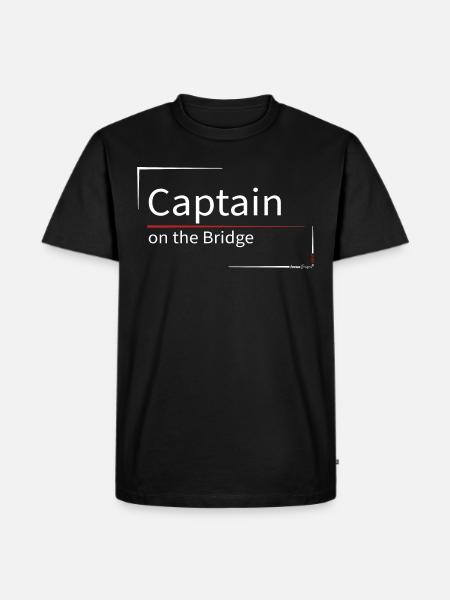 Captain on the Bridge - Männer Premium Bio T-Shirt - Schwarz