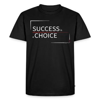 SUCCESS is a CHOICE - Men's Premium Organic T-Shirt - black - Front - Nico (187cm)