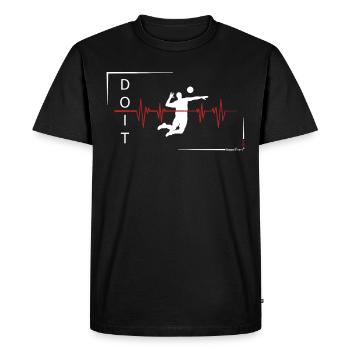 Volleyball Player - Pulse - Men's Premium Organic T-Shirt - black - Front - Nico (187cm)