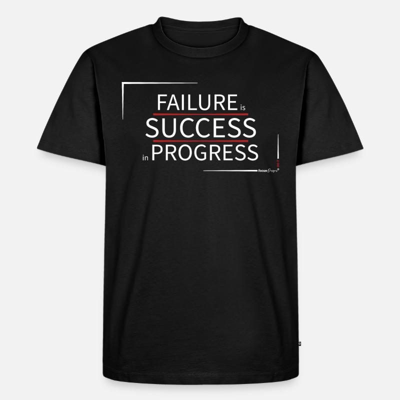 FAILURE is SUCCESS in PROGRESS - Männer Premium Bio T-Shirt - Schwarz