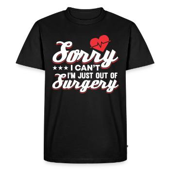 Heart Transplant Heart Surgery Heart Surgery Bypass - Men's Premium Organic T-Shirt - black - Front - Nico (187cm)