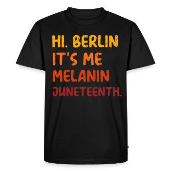 Juneteenth berlin cool dictons design vintage - T-shirt Premium bio Homme - noir - Devant - Nico (187cm)