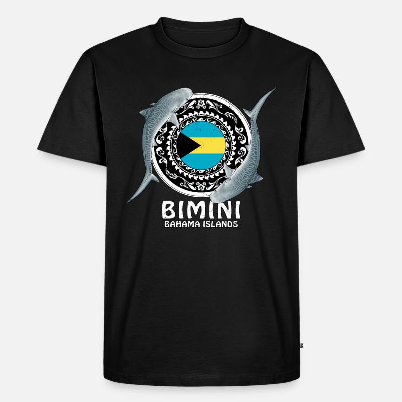 Bimini Bahamas - Männer Premium Bio T-Shirt - Schwarz