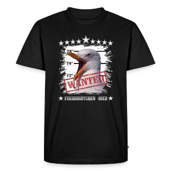 Goénette vole - T-shirt Premium bio Homme - noir - Devant - Nico (187cm)