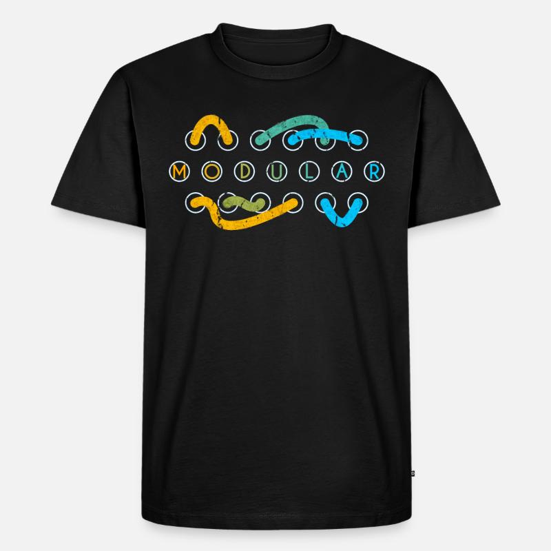 Modular Synth Patch Kabel - Männer Premium Bio T-Shirt - Schwarz