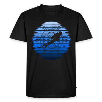 Divers Diving Steurrad Scuba Diving - Men's Premium Organic T-Shirt - black - Front - Nico (187cm)