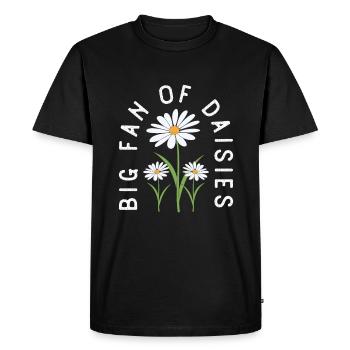 Marguerite à la fleur d’oie - T-shirt Premium bio Homme - noir - Devant - Nico (187cm)