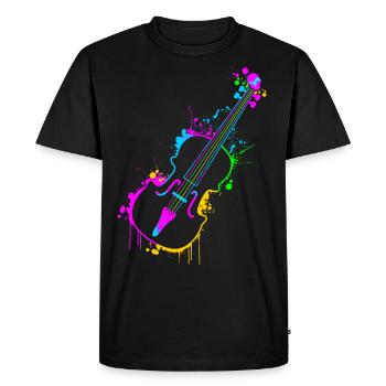 Violon - T-shirt Premium bio Homme - noir - Devant - Nico (187cm)