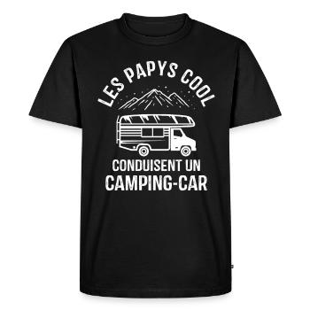 Les Papys Cool Conduisent Un Camping-car - T-shirt Premium bio Homme - noir - Devant - Nico (187cm)