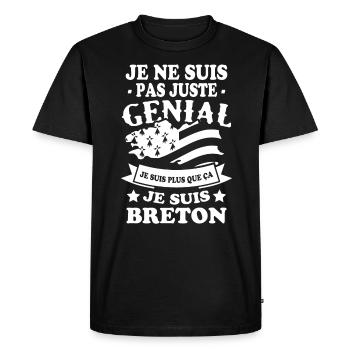 Je suis Breton - T-shirt Premium bio Homme - noir - Devant - Nico (187cm)