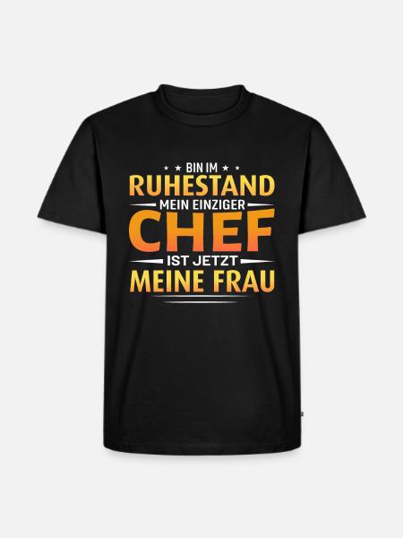 Ruhestand Lustig Frau - Männer Premium Bio T-Shirt - Schwarz