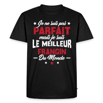 Pas parfait mais le meilleur frangin du monde - T-shirt Premium bio Homme - noir - Devant - Nico (187cm)
